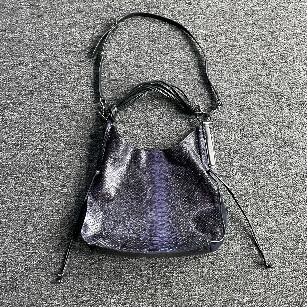 Stuart Weitzman Black Double Strapped Shoulder Bag With Structured Design